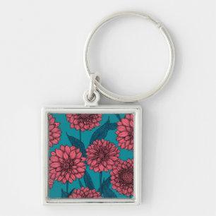 Dahlias Key Ring