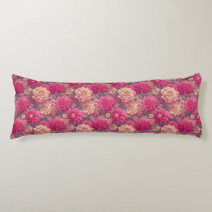 Dahlias Nature Condo Decor Victorian Decorative Body Cushion