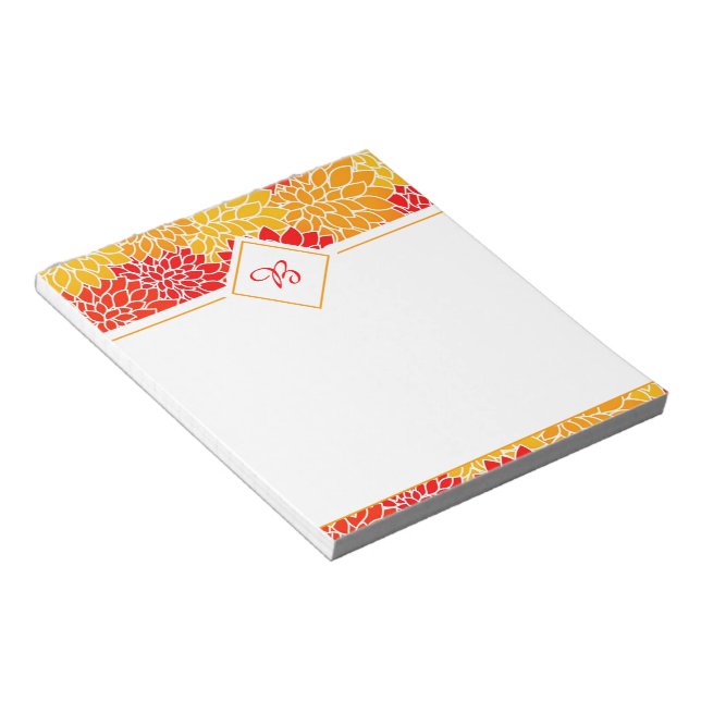 Dahlias Notepad (Angled)