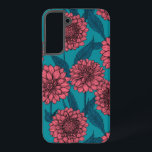 Dahlias Samsung Galaxy Case<br><div class="desc">Seamless pattern made of hand drawn dahlia flowers</div>