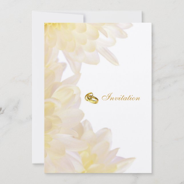 Dahlias Wedding Invitation (Front)