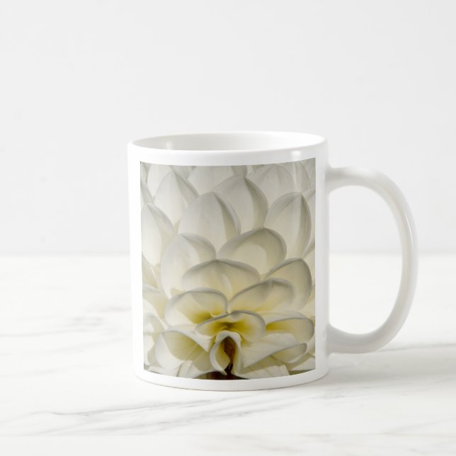 Dahlias white steps coffee mug (Right)