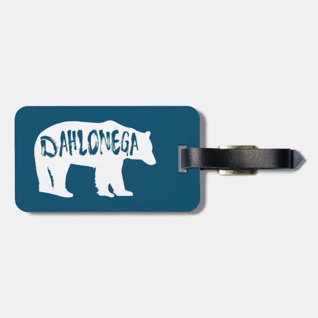 Dahlonega Georgia Bear Luggage Tag (Back Horizontal)