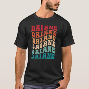 Daiane Tie Dye Groovy Hippie 60s 70s Name Daiane T-Shirt