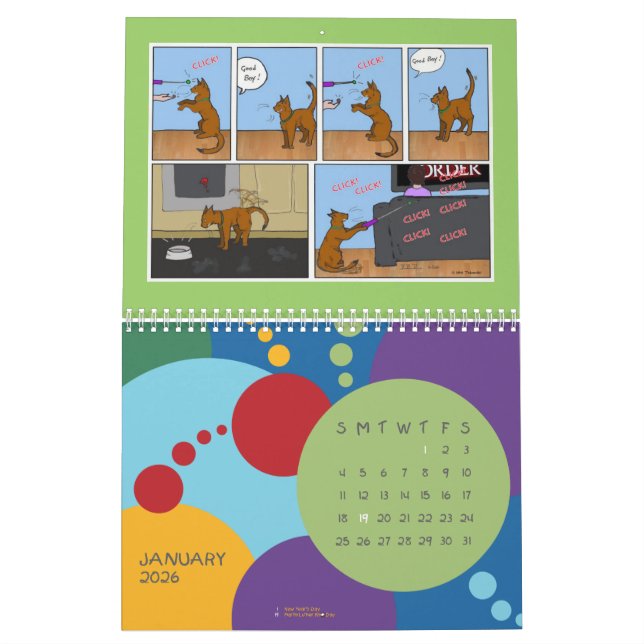 Daily Abyssinian 2013 Cartoon Calendar (Jan 2026)