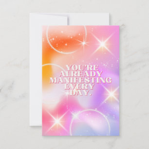 Daily Affirmation, Law of Attraction, Motivational Thank You Card