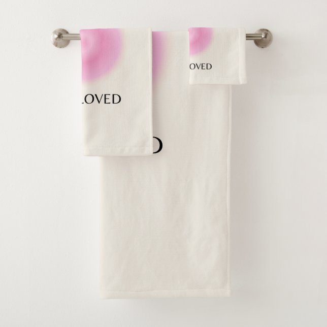 Daily Affirmation, Positive Affirmation, Spiritual Bath Towel Set (Insitu)