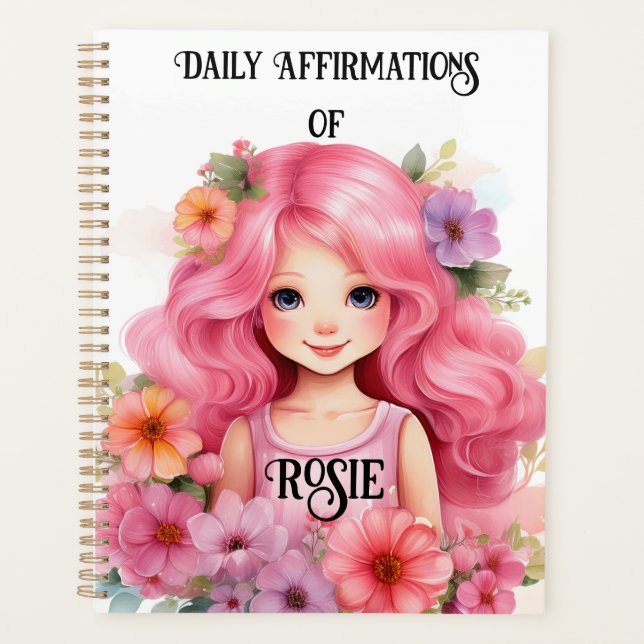 Daily Affirmations Log In Book Planner (Front)