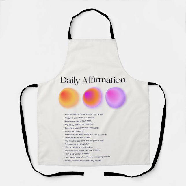 daily affirmations manifestation  apron (Front)