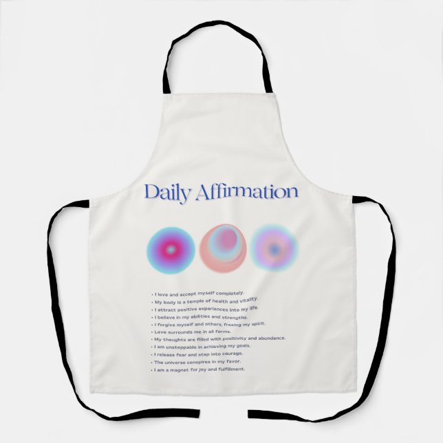daily affirmations manifestation  apron (Front)