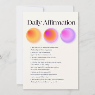 daily affirmations manifestation invitation