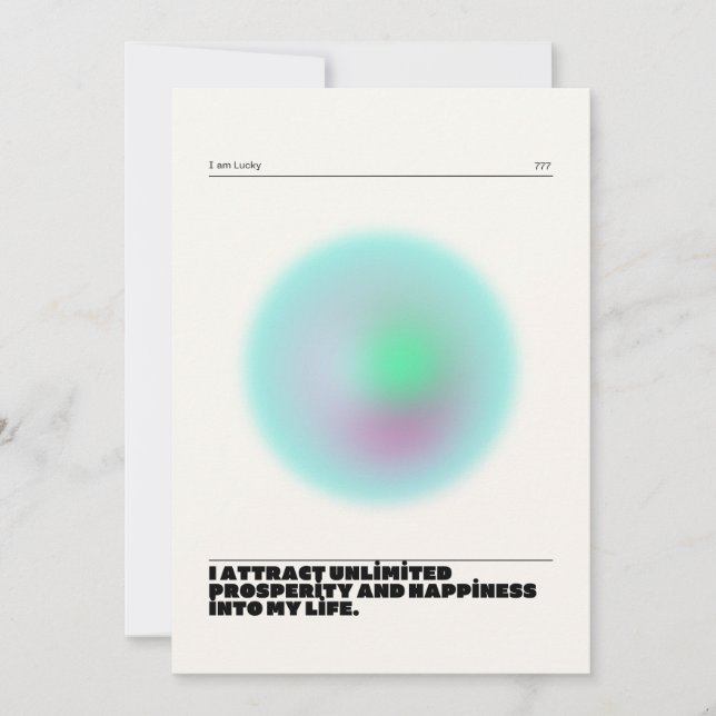 daily affirmations manifestation invitation (Front)