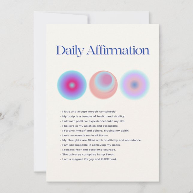 daily affirmations manifestation invitation (Front)