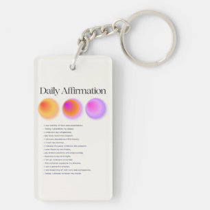 daily affirmations manifestation key ring
