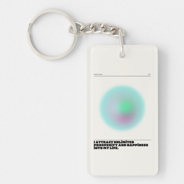 daily affirmations manifestation  key ring (Front)
