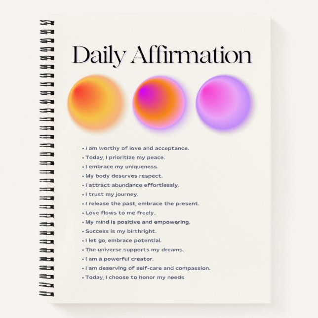 daily affirmations manifestation notebook (Front)