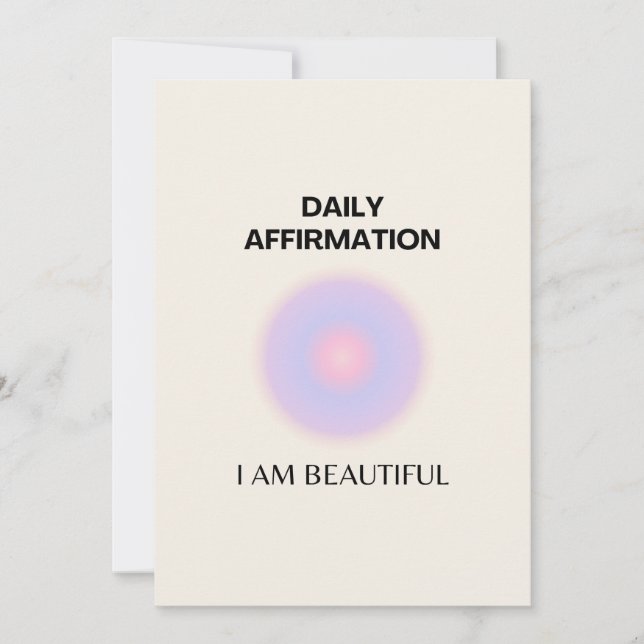 Daily Affirmations Manifestation Thank You Card (Front)