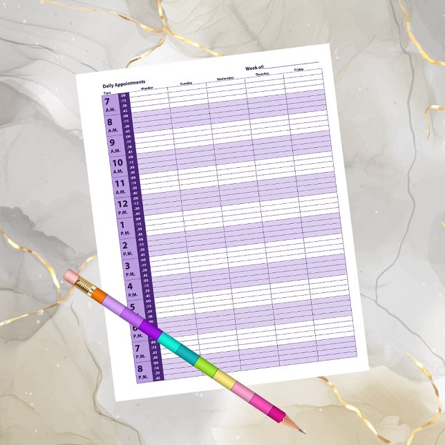 Daily Appointment Schedule | Purple (Creator Uploaded)