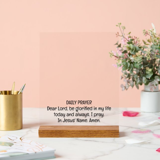 DAILY BIBLE AFFIRMATIONS Customisable Christian  Acrylic Sign (Wedding)
