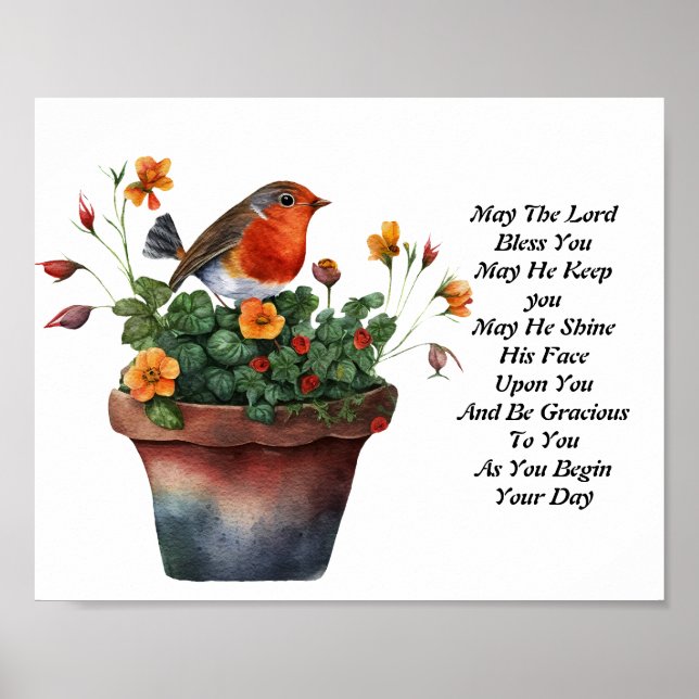 Daily Blessings from Numbers 6:24-26 Poster (Front)