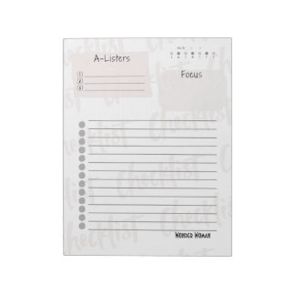 Daily Checklist – Customisable Tear-Off Notepad
