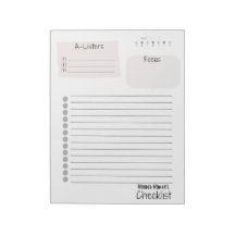 Daily Checklist – Customisable Tear-Off Notepad