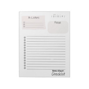 Daily Checklist – Customisable Tear-Off Notepad