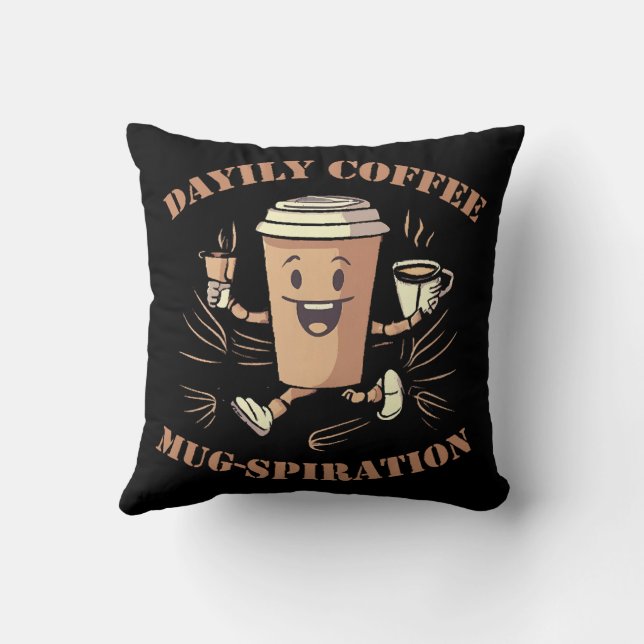 Daily Coffee Mugspiration Cushion (Back)