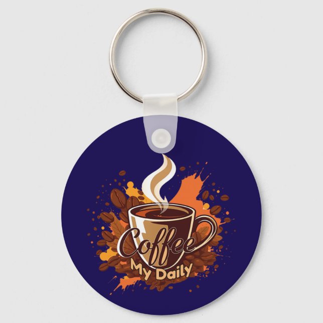 Daily Coffee Ritual Key Ring (Front)