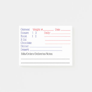 Daily Diet Post-it Notes