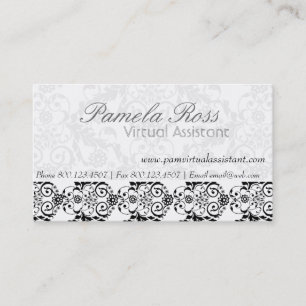Daily Dose of Charm Elegant Modern  Royal Damask Business Card