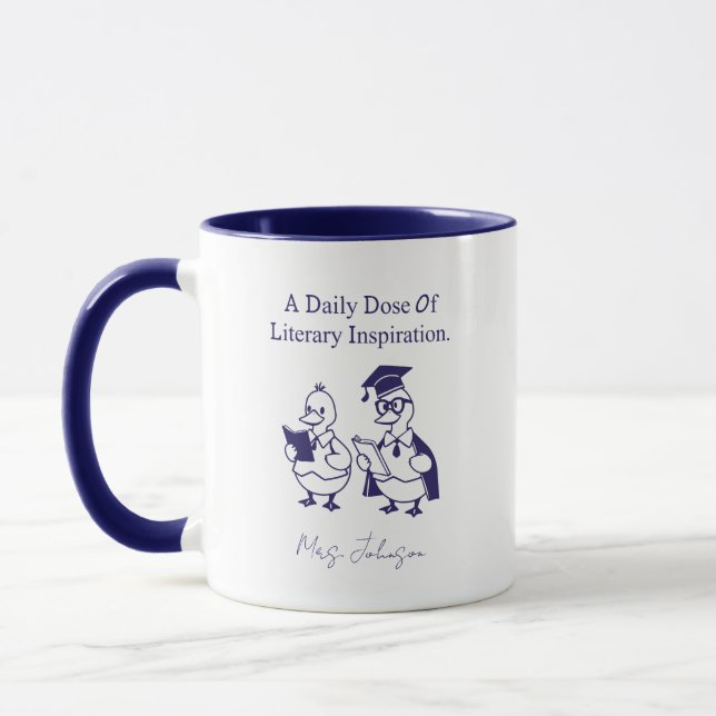 Daily Dose Of Literary Inspiration Book Lover Mug (Left)