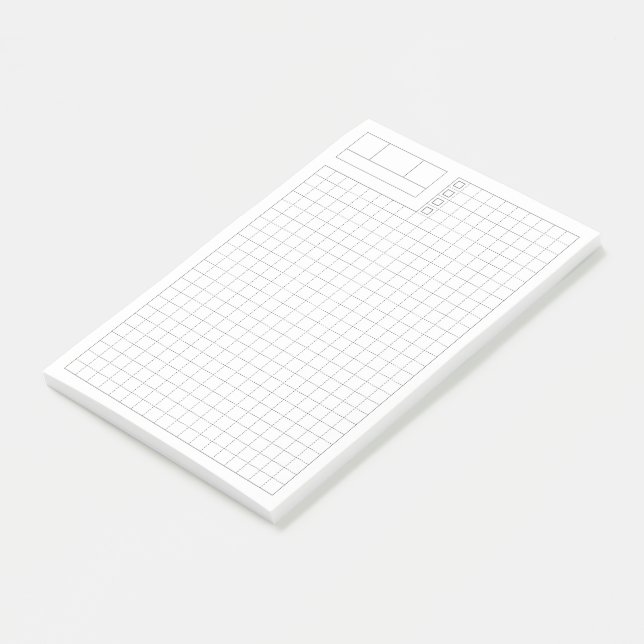 Daily Fauxbonichi Grid Minimalist Functional Post-it Notes (Angled)