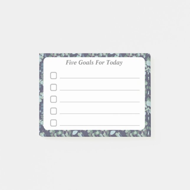 Daily Goals List Planner Post-it Notes (Front)