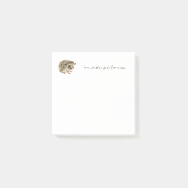Daily Goals Post-It Notes – Hedgehog (Front)