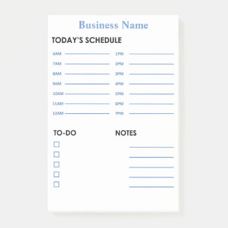 Daily & Hourly Schedule Post-it Notes