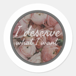 daily inspirational affirmations for work classic round sticker