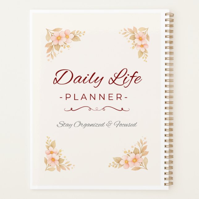Daily Life Planner – Stay Organised & Focused (Back)