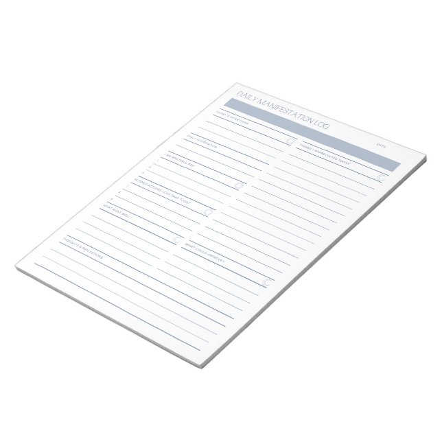 Daily Manifestation Gratitude Affirmation Journal  Notepad (Angled)