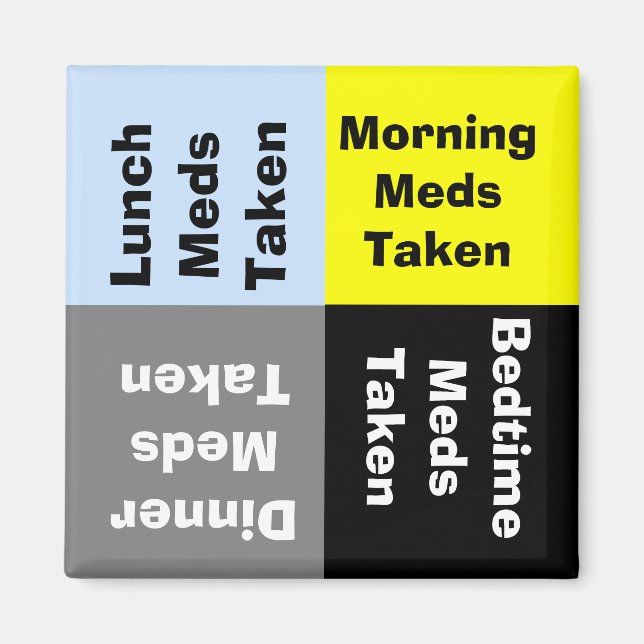 Daily Medication Reminder Magnet (Front)