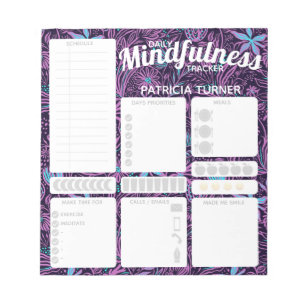 Daily Mindfulness habit tracker 5.5" x 6" Notepad
