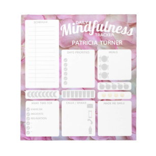 Daily Mindfulness habit tracker Dry Erase Board No Notepad