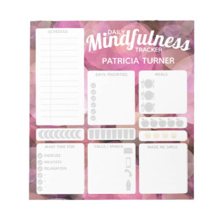 Daily Mindfulness habit tracker Dry Erase Board No Notepad