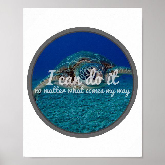 daily motivational affirmations for success poster (Front)