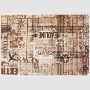 Daily News Collage by Edward Martin Tissue Paper