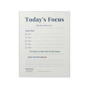 Daily Notepad Tasks & Notes Planner Page