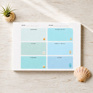 Daily Organiser Notes Beach Theme Coastal
