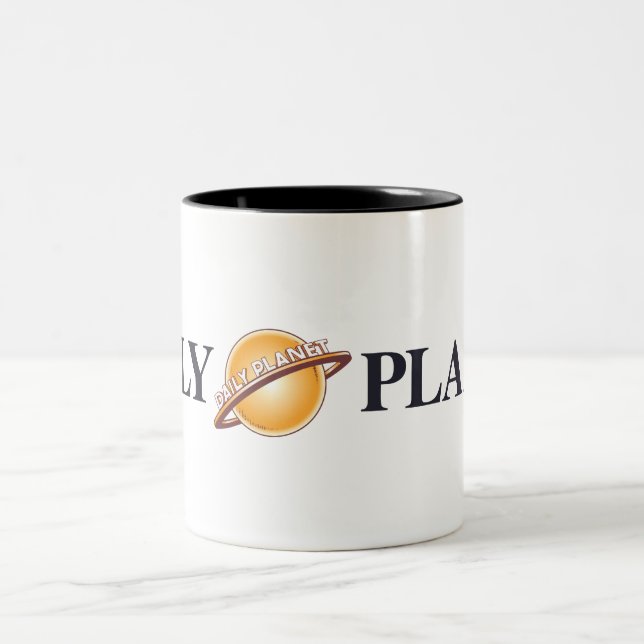 Daily Planet Logo Two-Tone Coffee Mug (Center)