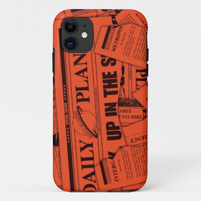 Daily Planet Pattern - Red Case-Mate iPhone Case (Back)