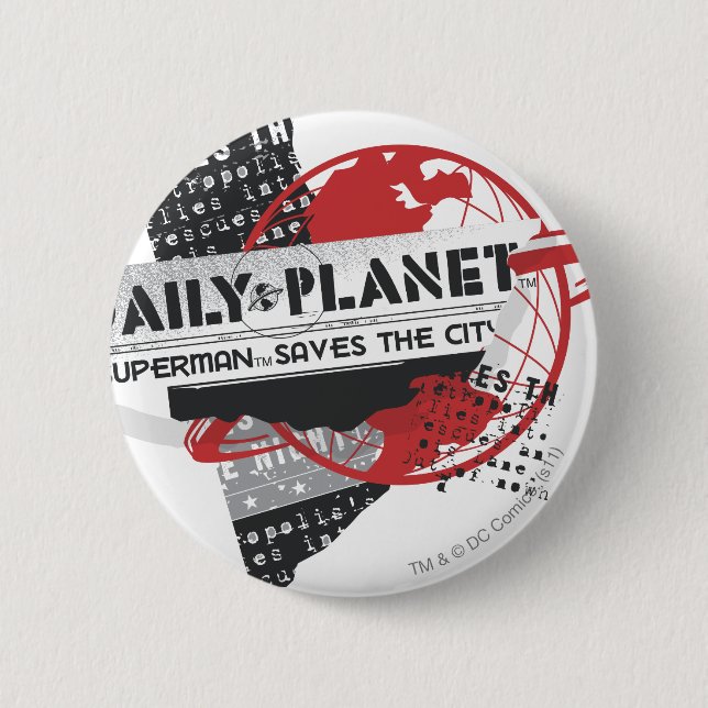 Daily Planet - Saves the City 6 Cm Round Badge (Front)